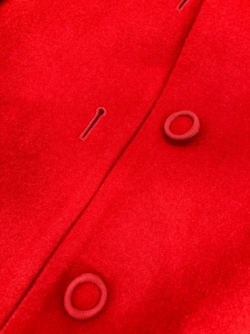 JENNE（ジェンヌ）JENNE (ジェンヌ) 日本製クラシックフレアコート レッド サイズ:Sの古着・服飾アイテム