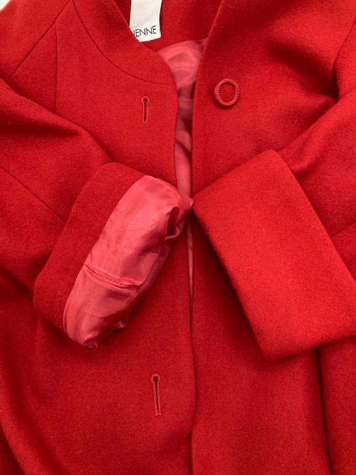 JENNE（ジェンヌ）JENNE (ジェンヌ) 日本製クラシックフレアコート レッド サイズ:Sの古着・服飾アイテム