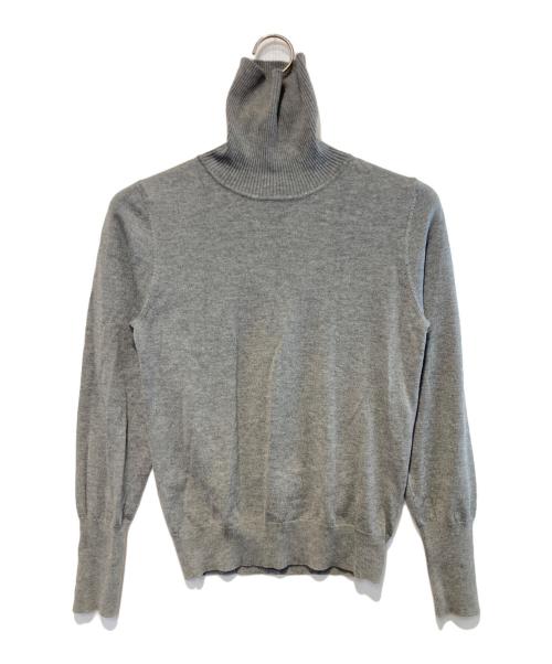 JENNE（ジェンヌ）JENNE (ジェンヌ) カシミヤ混ソフトタッチタートルネック グレー サイズ:Lの古着・服飾アイテム
