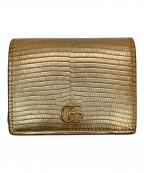 GUCCIグッチ）の古着「ダブルG カードケース ウォレット」｜ゴールド