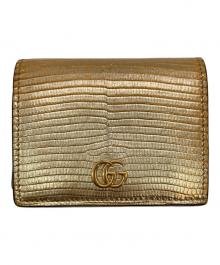 GUCCI（グッチ）の古着「ダブルG カードケース ウォレット」｜ゴールド