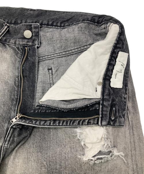 ANCELLM（アンセルム）ANCELLM (アンセルム) P/DAMAGE DENIM STRAIGHT 5P PANTS グレー サイズ:2の古着・服飾アイテム