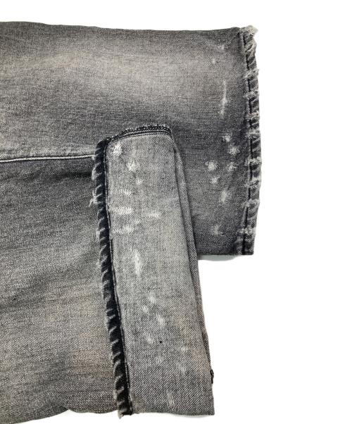 ANCELLM（アンセルム）ANCELLM (アンセルム) P/DAMAGE DENIM STRAIGHT 5P PANTS グレー サイズ:2の古着・服飾アイテム