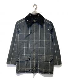 Barbour（バブアー）の古着「SL BEAUFORT WAX WINDOW PANE PL」｜ブラック×ホワイト