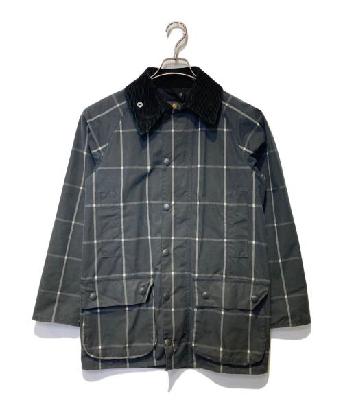 Barbour（バブアー）Barbour (バブアー) SL BEAUFORT WAX WINDOW PANE PL ブラック×ホワイト サイズ:34の古着・服飾アイテム