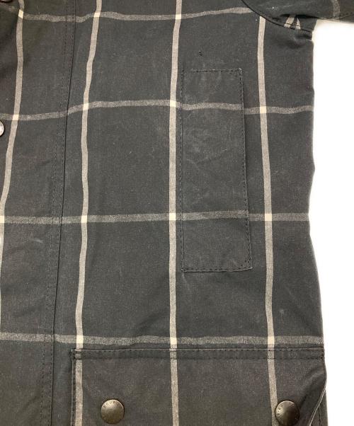 Barbour（バブアー）Barbour (バブアー) SL BEAUFORT WAX WINDOW PANE PL ブラック×ホワイト サイズ:34の古着・服飾アイテム