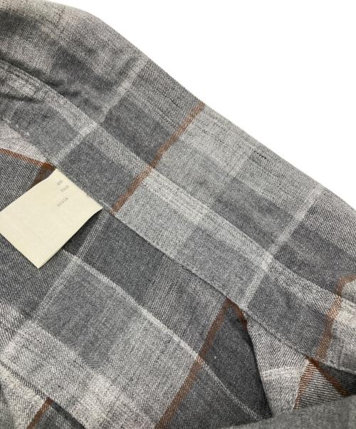 N.HOOLYWOOD（エヌ ハリウッド）N.HOOLYWOOD (エヌ ハリウッド) チェックネルシャツ グレー サイズ:36の古着・服飾アイテム