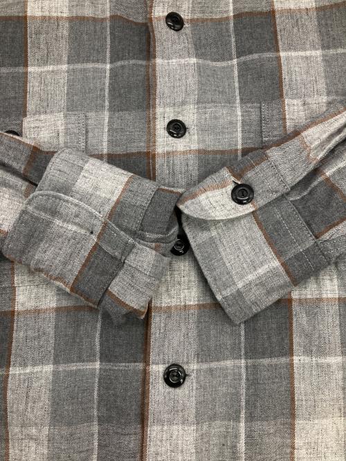 N.HOOLYWOOD（エヌ ハリウッド）N.HOOLYWOOD (エヌ ハリウッド) チェックネルシャツ グレー サイズ:36の古着・服飾アイテム