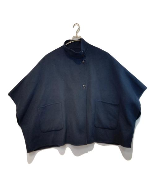 SLOBE IENA（スローブ イエナ）SLOBE IENA (スローブ イエナ) スタンドカラーダブルフェイスポンチョ ネイビー サイズ:FREEの古着・服飾アイテム