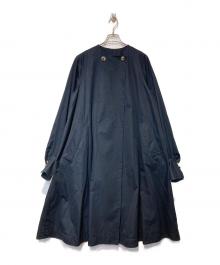 ELIN（エリン）の古着「ノーカラートレンチコート」｜ネイビー