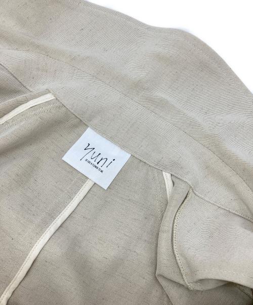 YUNI（ユニ）YUNI (ユニ) 強撚コットントリアセテートバルカラーコート ベージュ サイズ:FREEの古着・服飾アイテム