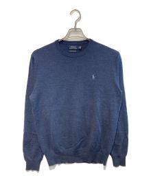POLO RALPH LAUREN（ポロ・ラルフローレン）の古着「ウールクルーネックニット」｜ネイビー