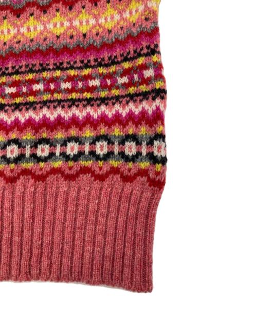 MOLLY GODDARD（モリー ゴダード）MOLLY GODDARD (モリー ゴダード) ジャガードニットベスト レッド サイズ:M 未使用品の古着・服飾アイテム