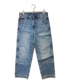 LEVI'Sリーバイス）の古着「ダブルニーデニムパンツ」｜スカイブルー