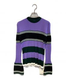 AKANE UTSUNOMIYA（アカネウツノミヤ）の古着「リブニット」｜パープル