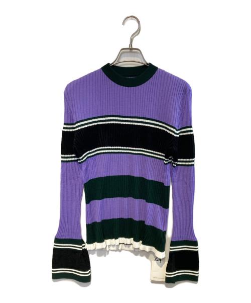 AKANE UTSUNOMIYA（アカネウツノミヤ）AKANE UTSUNOMIYA (アカネウツノミヤ) リブニット パープル サイズ:FREE 未使用品の古着・服飾アイテム