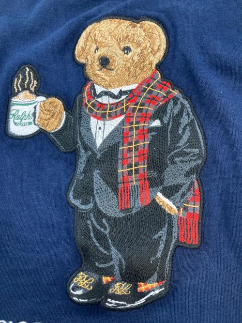 POLO RALPH LAUREN（ポロ・ラルフローレン）POLO RALPH LAUREN (ポロ・ラルフローレン) ポロベア刺繍クルーネックスウェット ネイビー サイズ:M(キッズサイズ)の古着・服飾アイテム