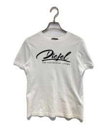DIESEL（ディーゼル）の古着「ロゴTシャツ」｜ホワイト