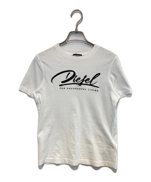 DIESEL（ディーゼル）DIESEL (ディーゼル) ロゴTシャツ ホワイト サイズ:Sの古着・服飾アイテム