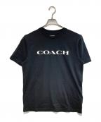 COACHコーチ）の古着「ロゴプリントTシャツ」｜ブラック