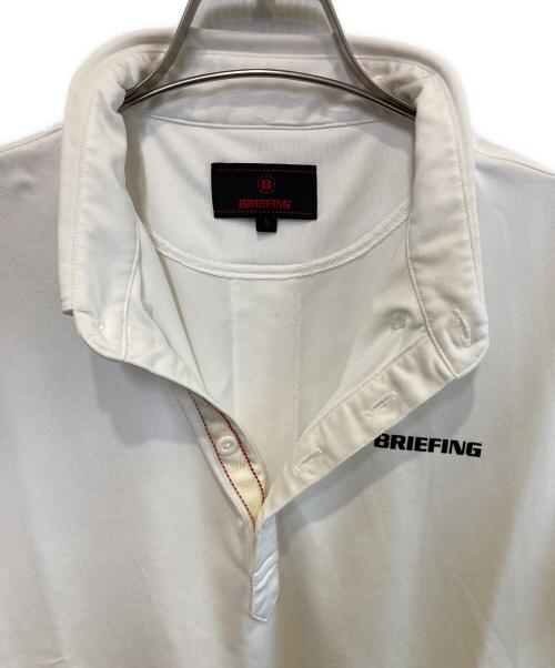 BRIEFING（ブリーフィング）BRIEFING (ブリーフィング) MS BACK LOGO LINE BD SHIRT ホワイト サイズ:Lの古着・服飾アイテム