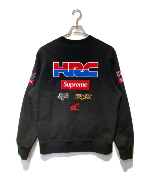 SUPREME（シュプリーム）SUPREME (シュプリーム) FOX RACING (フォックスレーシング) Honda Fox Racing Crewneck ブラック サイズ:Mの古着・服飾アイテム