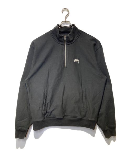 stussy（ステューシー）stussy (ステューシー) Overdyed Stock Logo Mock Neck ブラック サイズ:XLの古着・服飾アイテム