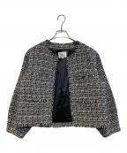 23区ニジュウサンク）の古着「ファンシーミックスツイードジャケット」｜ブラック×ホワイト