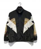 VERSACEヴェルサーチェ）の古着「バロックプリントジップアップトラックジャケット」｜ブラック×ホワイト