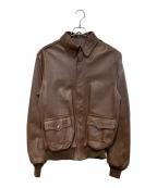 Wills&Geigerウィリスアンドガイガー）の古着「［古着］A-2レザーフライトジャケット」｜ブラウン