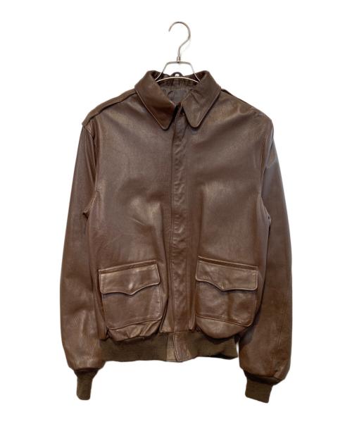 Wills&Geiger（ウィリスアンドガイガー）Wills&Geiger (ウィリスアンドガイガー) ［古着］A-2レザーフライトジャケット ブラウン サイズ:42Ｌの古着・服飾アイテム
