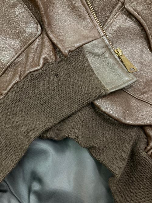 Wills&Geiger（ウィリスアンドガイガー）Wills&Geiger (ウィリスアンドガイガー) ［古着］A-2レザーフライトジャケット ブラウン サイズ:42Ｌの古着・服飾アイテム