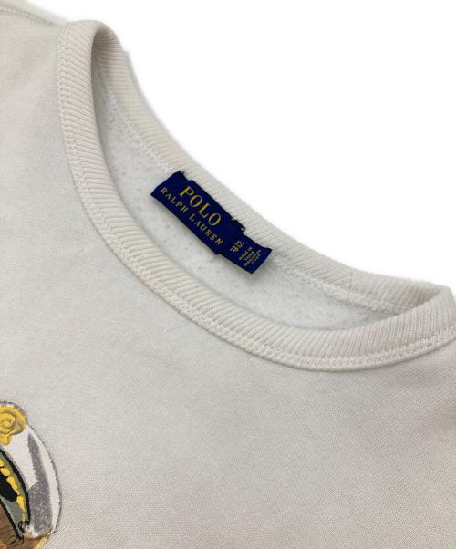 POLO RALPH LAUREN（ポロ・ラルフローレン）POLO RALPH LAUREN (ポロ・ラルフローレン) ポロベアプリントクルーネックスウェット ホワイト サイズ:XSの古着・服飾アイテム