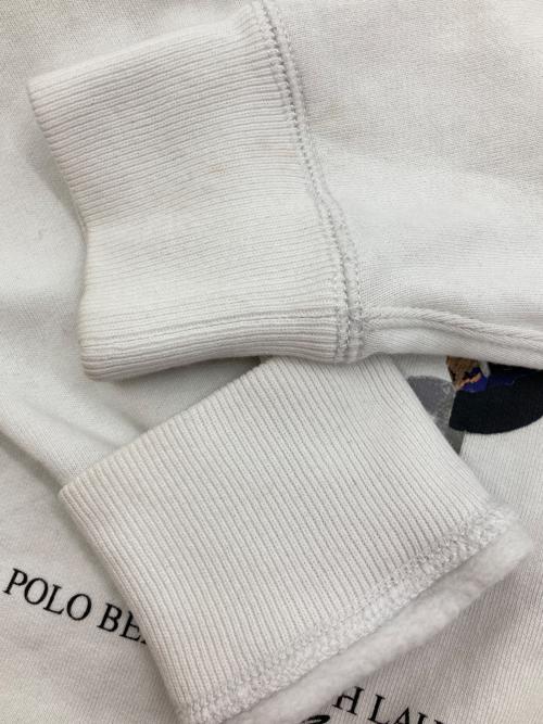 POLO RALPH LAUREN（ポロ・ラルフローレン）POLO RALPH LAUREN (ポロ・ラルフローレン) ポロベアプリントクルーネックスウェット ホワイト サイズ:XSの古着・服飾アイテム