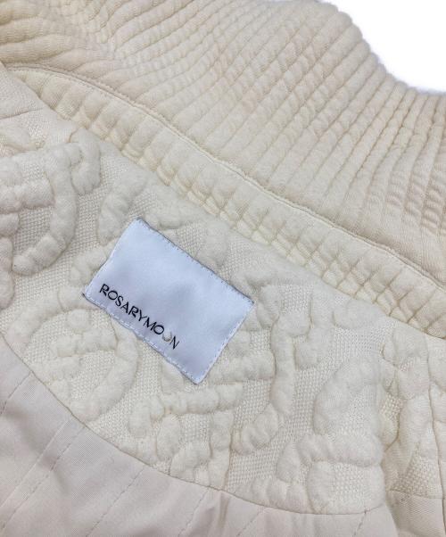 Rosarymoon（ロザリームーン）Rosarymoon (ロザリームーン) ジャガードロングコート ホワイト サイズ:Freeの古着・服飾アイテム