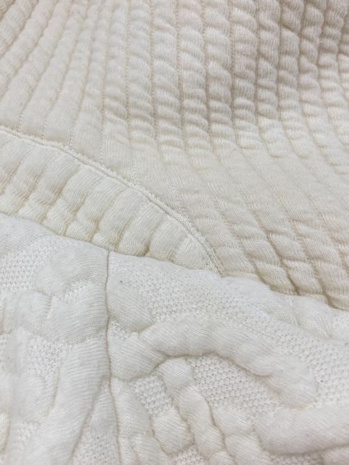 Rosarymoon（ロザリームーン）Rosarymoon (ロザリームーン) ジャガードロングコート ホワイト サイズ:Freeの古着・服飾アイテム