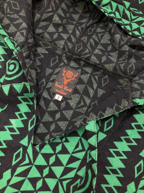 South2 West8（サウスツー ウエストエイト）South2 West8 (サウスツー ウエストエイト) BEAMS BOY (ビームスボーイ) Mexican One-Piece グリーン×ブラック サイズ:Mの古着・服飾アイテム