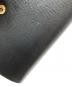中古・古着 PRADA (プラダ) サフィアーノレザー コンパクトウォレット ブラック：18000円