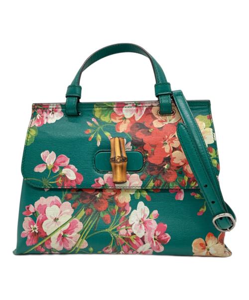 GUCCI（グッチ）GUCCI (グッチ) ブルームスバンブーデイリーハンドバッグ グリーンの古着・服飾アイテム