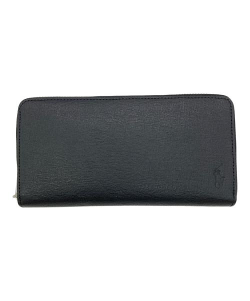 POLO RALPH LAUREN（ポロ・ラルフローレン）POLO RALPH LAUREN (ポロ・ラルフローレン) ラウンドファスナー財布 ブラックの古着・服飾アイテム