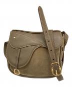 GUCCIグッチ）の古着「スウェードレザーショルダーバッグ」｜ベージュ