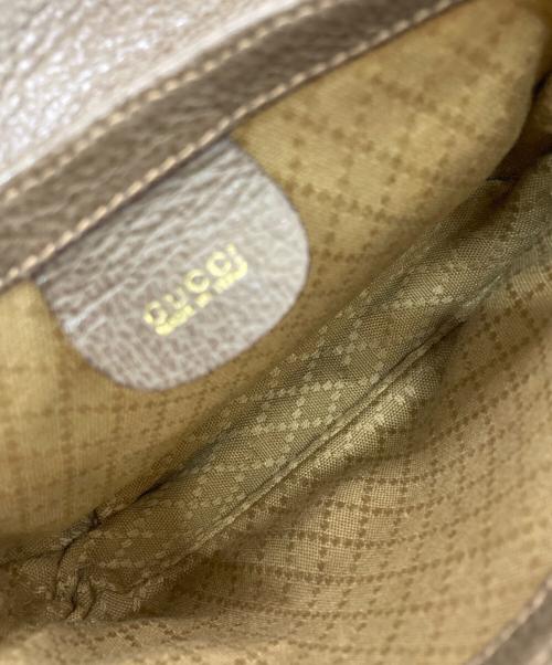 GUCCI（グッチ）GUCCI (グッチ) スウェードレザーショルダーバッグ ベージュの古着・服飾アイテム