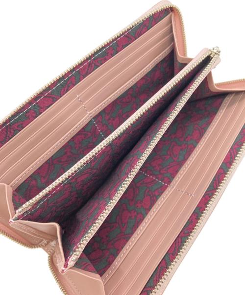 Vivienne Westwood（ヴィヴィアンウエストウッド）Vivienne Westwood (ヴィヴィアンウエストウッド) ラウンドファスナーウォレット ピンクの古着・服飾アイテム