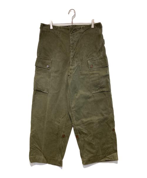 ダブルフェイスカーゴパンツ（ダブルフェイスカーゴパンツ）ダブルフェイスカーゴパンツ (ダブルフェイスカーゴパンツ) ダブルフェイスカーゴパンツ オリーブ サイズ:86×80の古着・服飾アイテム