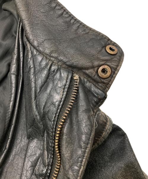 adidas（アディダス）adidas (アディダス) ［古着］レザージャケット ブラック×レッド サイズ:XLの古着・服飾アイテム