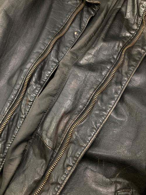 adidas（アディダス）adidas (アディダス) ［古着］レザージャケット ブラック×レッド サイズ:XLの古着・服飾アイテム