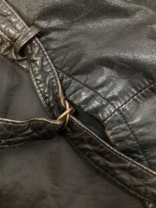 adidas（アディダス）adidas (アディダス) ［古着］レザージャケット ブラック×レッド サイズ:XLの古着・服飾アイテム