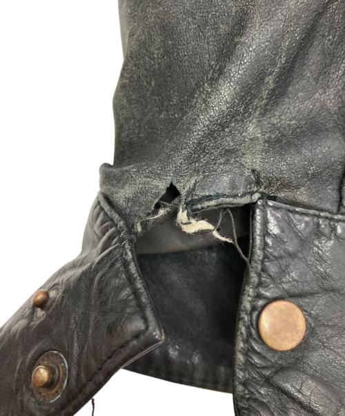 adidas（アディダス）adidas (アディダス) ［古着］レザージャケット ブラック×レッド サイズ:XLの古着・服飾アイテム