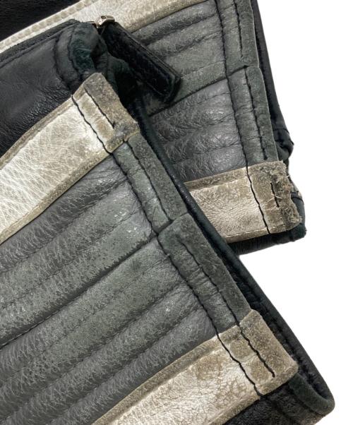 Schott（ショット）Schott (ショット) ［古着］モーターサイクルレザージャケット ブラック×ホワイト サイズ:Lの古着・服飾アイテム