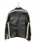 Schott (ショット) ［古着］モーターサイクルレザージャケット ブラック×ホワイト サイズ:L：22000円